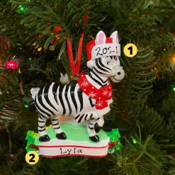 Online The Jolly Christmas Shop Zebra Personalized Christmas Ornament OR1850-Z
