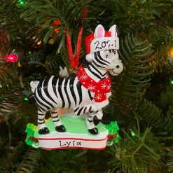Online The Jolly Christmas Shop Zebra Personalized Christmas Ornament OR1850-Z